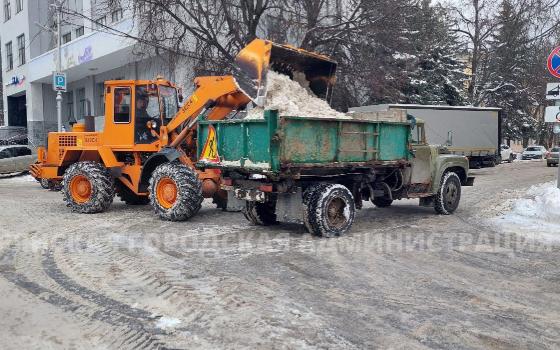 Около тысячи тонн снега вывезли рабочие с семи улиц Брянска