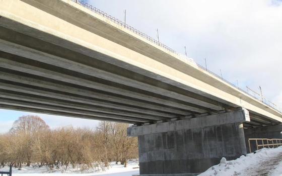 Строительство нового моста через Болву брянский подрядчик продолжает зимой