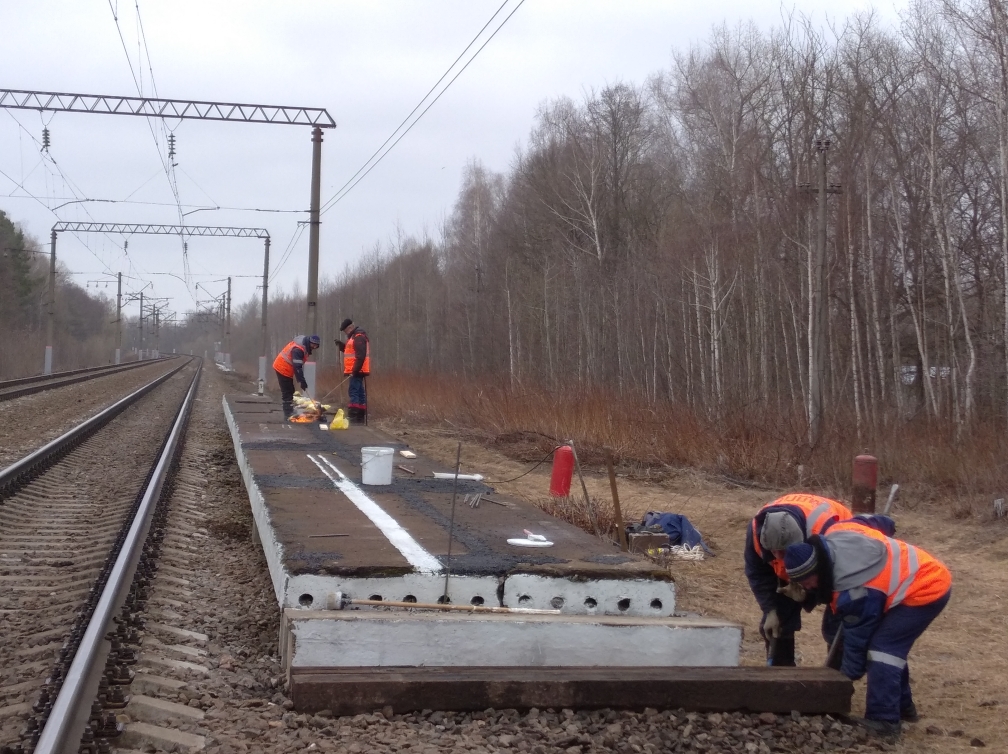 Железнодорожники приступили к возведению временных платформ в поселке Радица-Крыловка Брянской области на время паводка