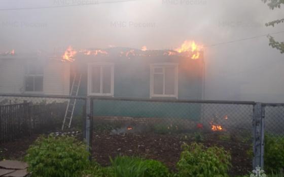 Жилой дом сгорел в Комаричах