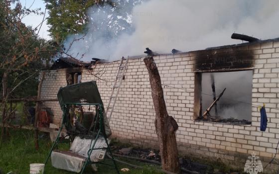 В Жуковском округе сгорел дом