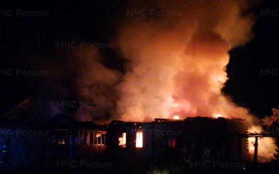 Жилой дом сгорел ночью в Брасово