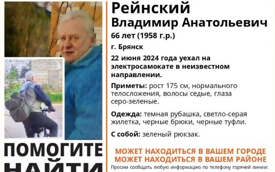 66-летнего жителя Брянска ищут полицейские и волонтёры