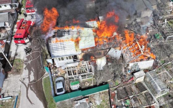 Мужчина пострадал на крупном пожаре в Брянске