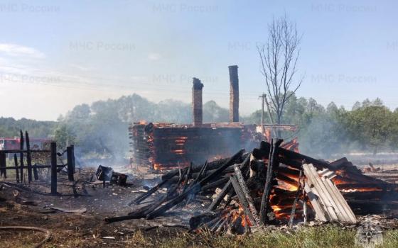 Жилой дом сгорел дотла в Дятьковском районе