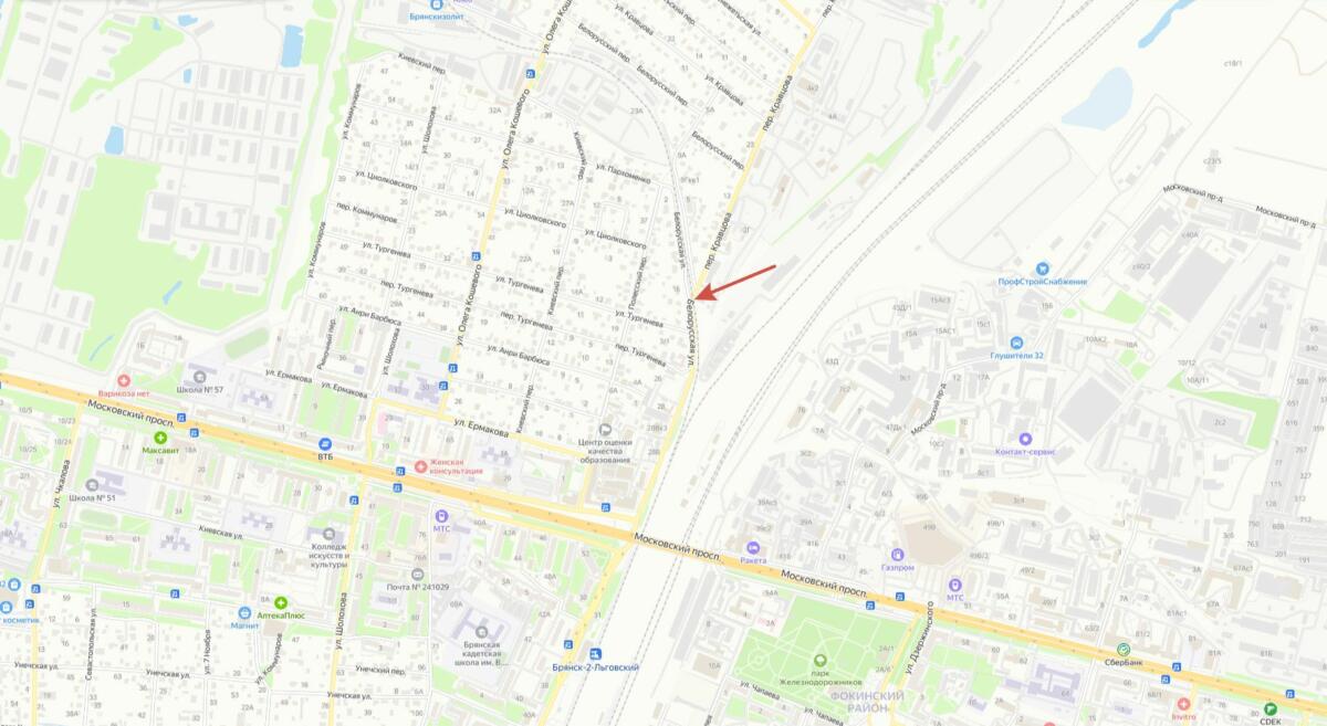 Движение автомобилей через переезд на ул. Белорусской в Брянске будет закрыто на время ремонта