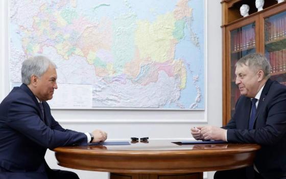 Брянский губернатор встретился председателем Государственной думы РФ