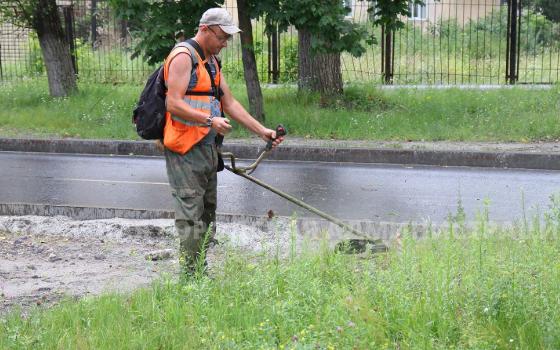В Брянске рабочие выкосили траву на площади в 90 тысяч квадратных метров