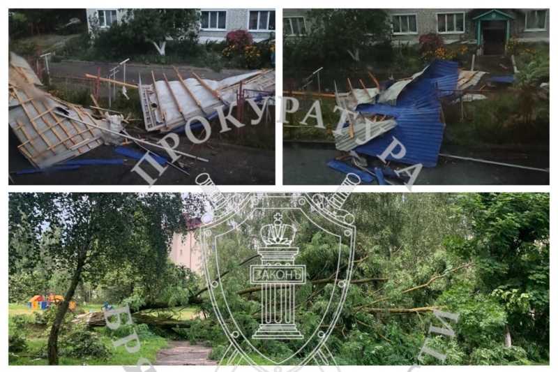 Прокуратура контролирует ликвидацию последствий урагана в Климовском районе