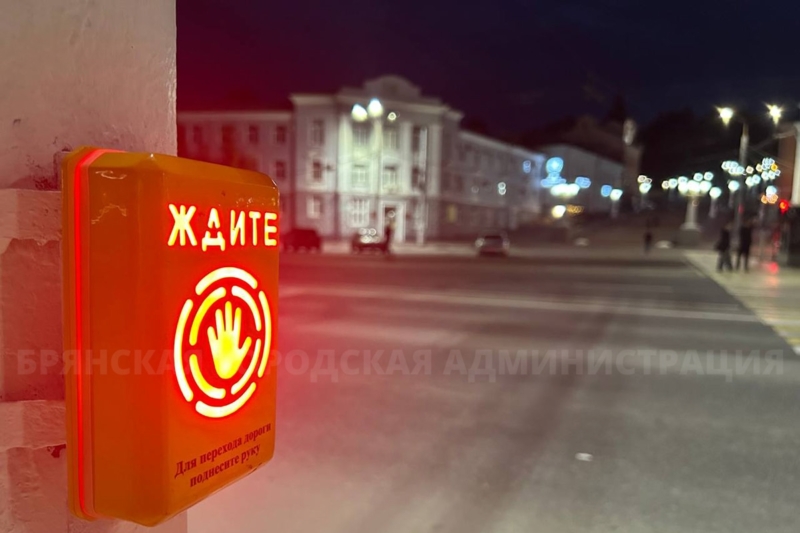 Сенсорная кнопка заработала на переходе на набережной Брянска