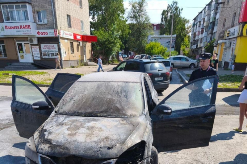 В Брянске на проспекте Московском сгорел автомобиль