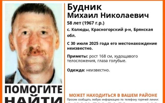58-летний житель села Колюды пропал в Брянской области