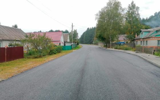 Свыше восьми километров трассы ремонтируют по нацпроекту в Навлинском районе