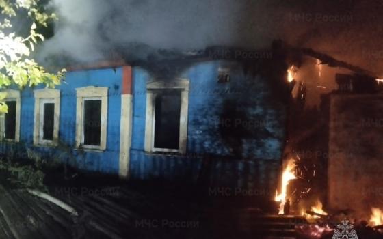 Жилой дом сгорел в Фокино