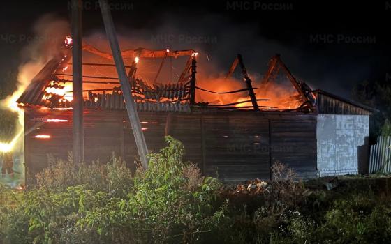 Жилой дом сгорел накануне вечером в Трубчевске