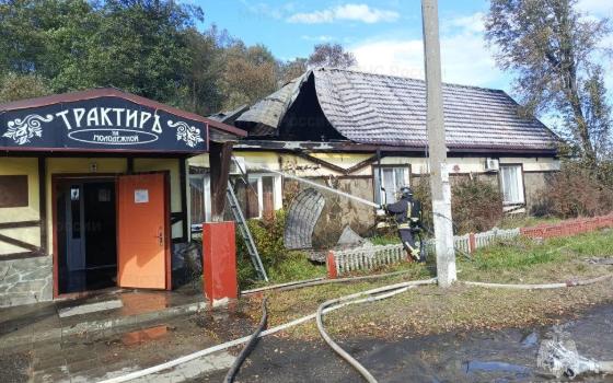 Кафе сгорело в посёлке Брянского района в минувшие выходные