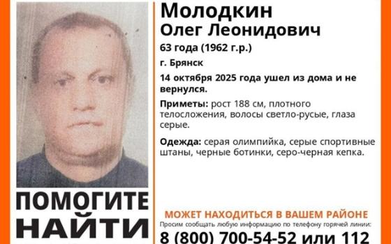 63-летний Олег Молодкин пропал в Брянске