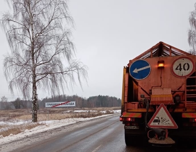 Полторы тысячи тонн реагента высыпали на брянские дороги за сутки 