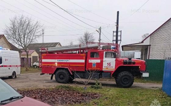 Человек пострадал на пожаре в доме в Новозыбкове