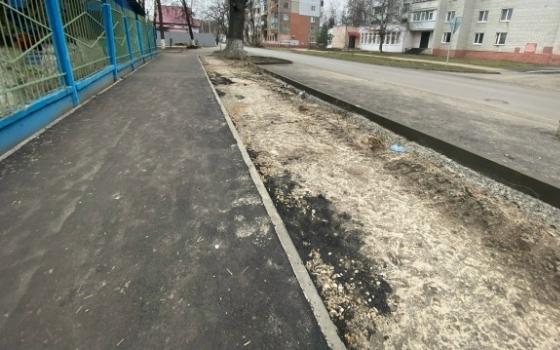 На улицы Камозина в Брянске построили тротуар по нацпроекту