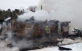 Жилой дом сгорел в Жуковском округе накануне