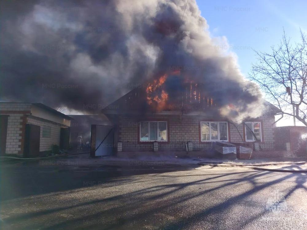 Жилой дом сгорел в посёлке Климово во вторник