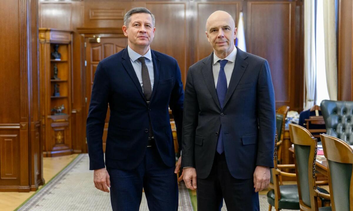Врио губернатора Брянской области встретился с министром финансов РФ