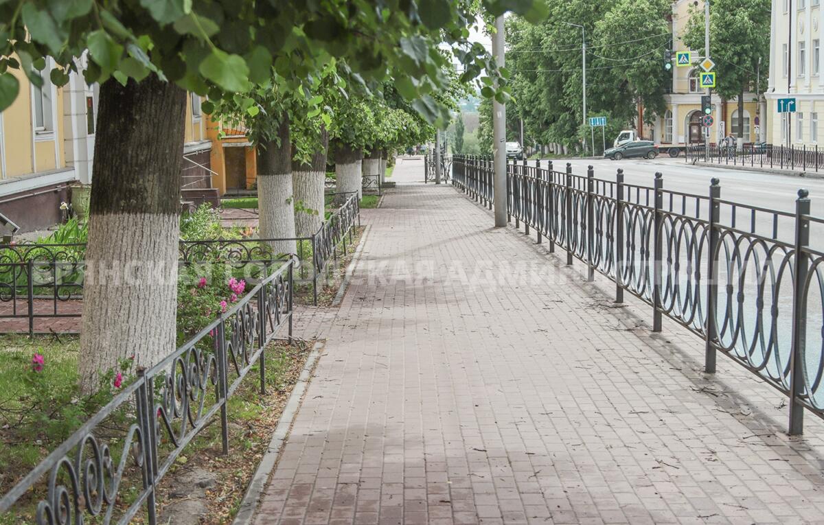 Ажурное металлическое ограждение установили на улице Горького в Брянске
