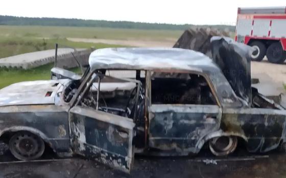Легковой автомобиль сгорел в Брянском районе накануне