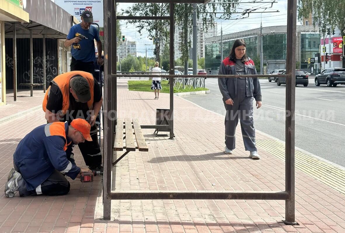 14 новых остановок установили в Советском районе Брянска