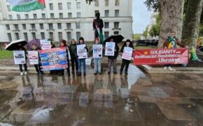 На пикете в Лондоне рассказали об ударе по Брянску: никаких ракет и дронов для Зеленского