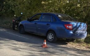 Байкер получил травмы в ДТП на трассе в Брянском районе в среду