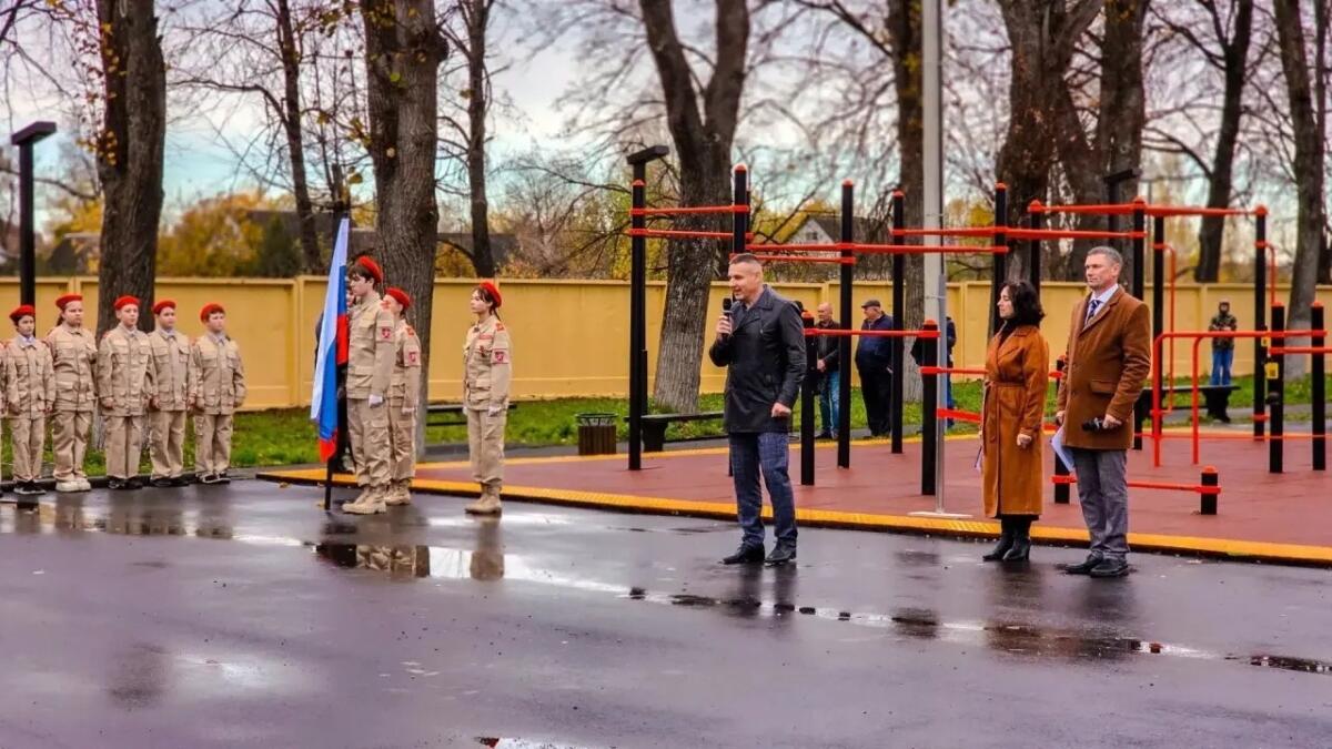 В посёлке Любохна построили спортплощадку по федеральному проекту